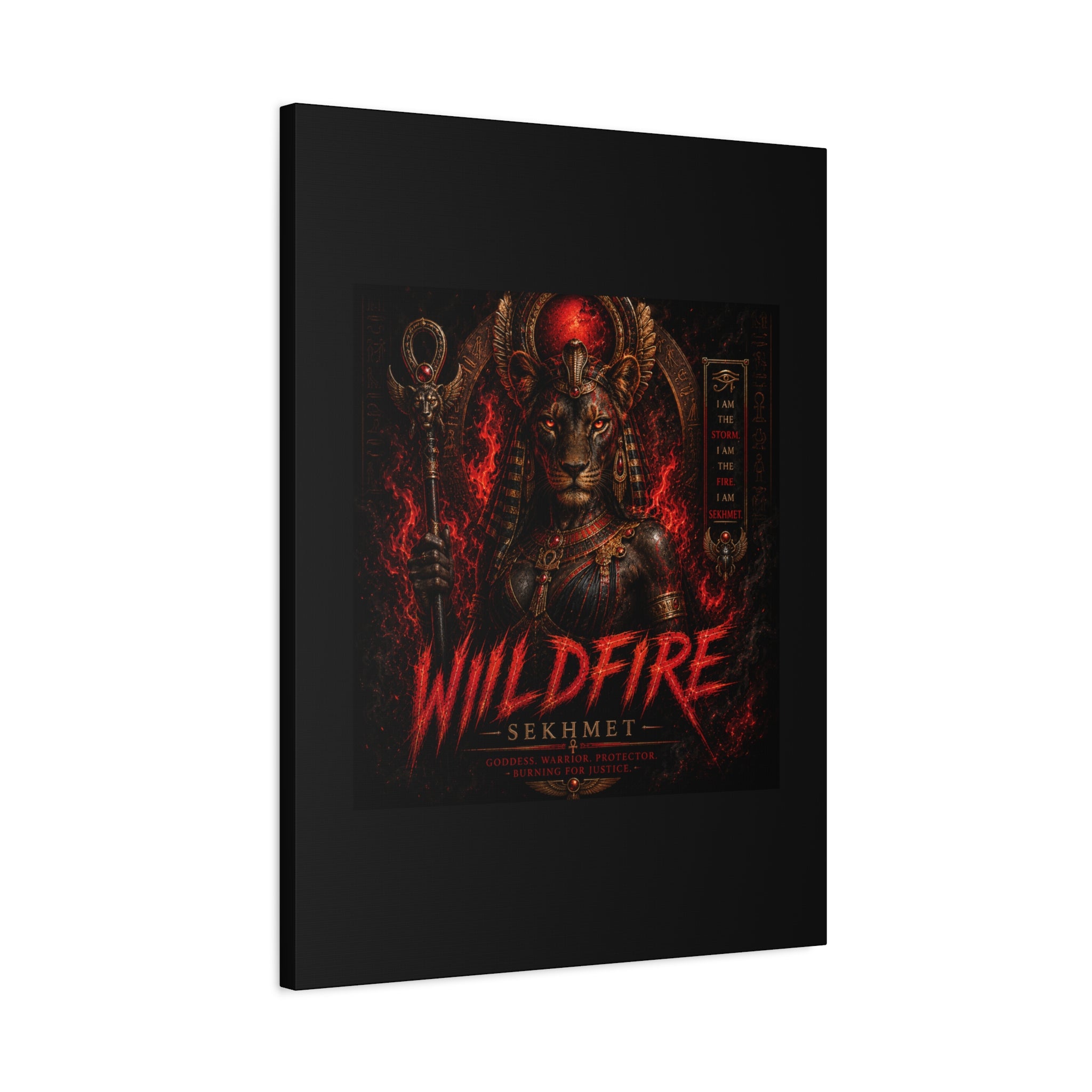 Wildfire Sekhmet Canvas — ‘WILDFIRE Matte Stretched Wall Art