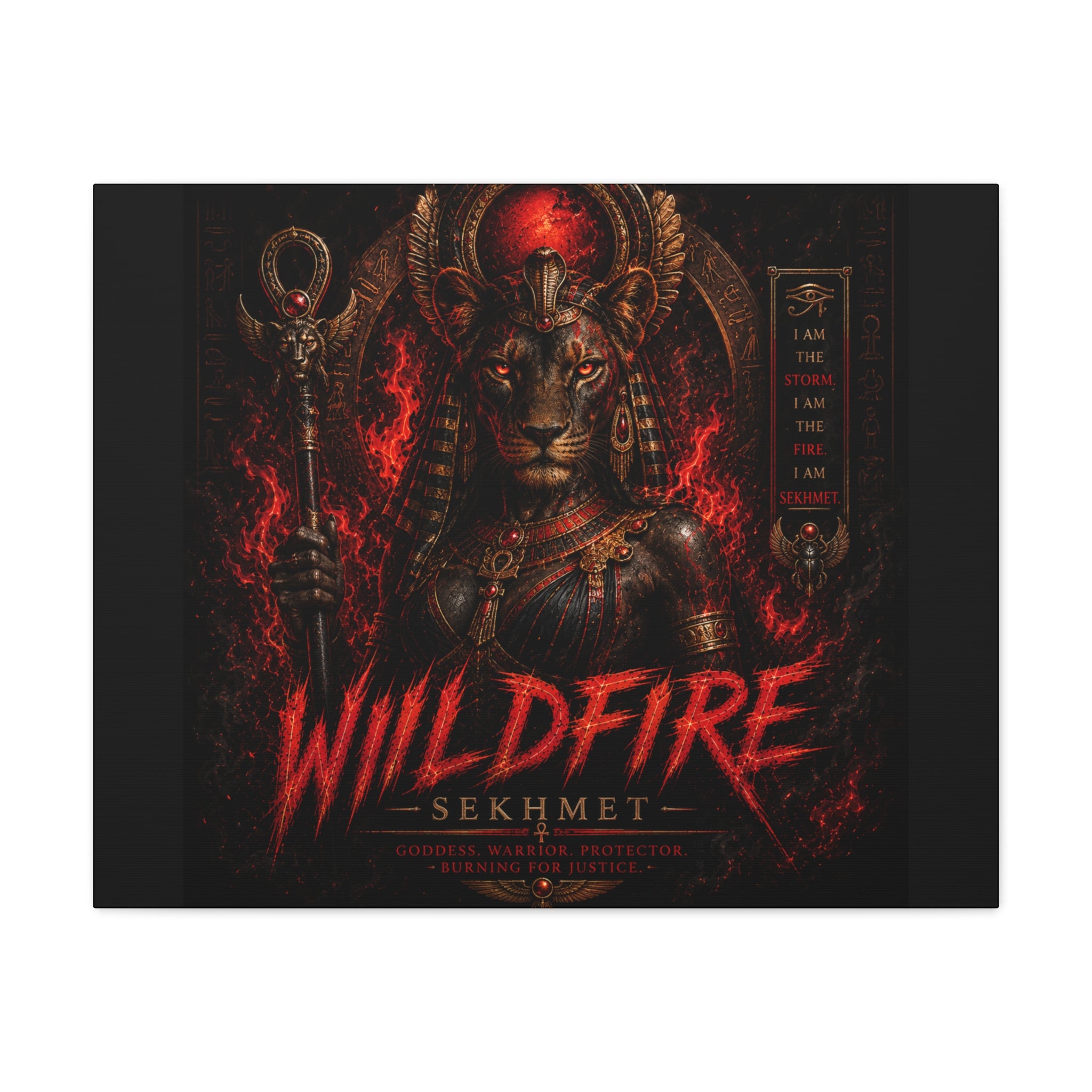 Wildfire Sekhmet Canvas — ‘WILDFIRE Matte Stretched Wall Art
