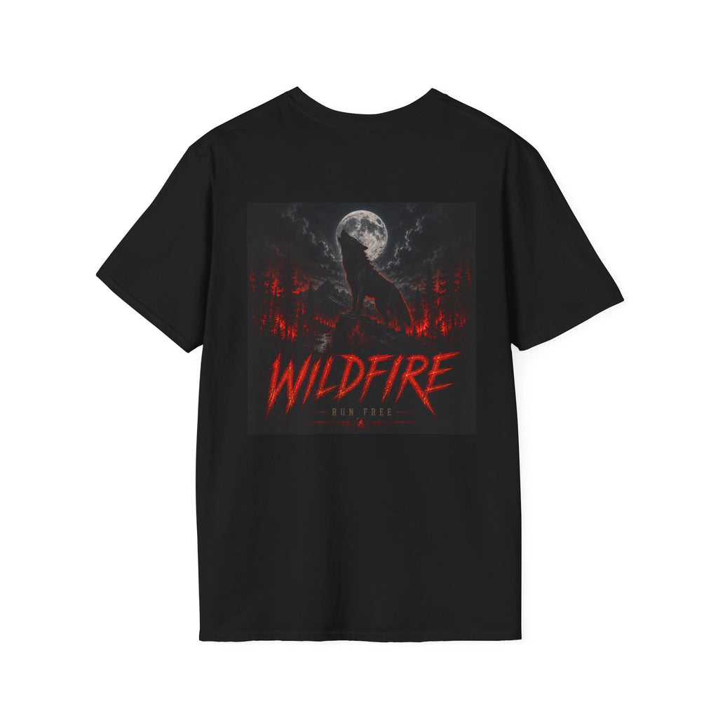 Wildfire Wolf T-Shirt - "Stay Fierce, Burn Bright" Graphic Tee