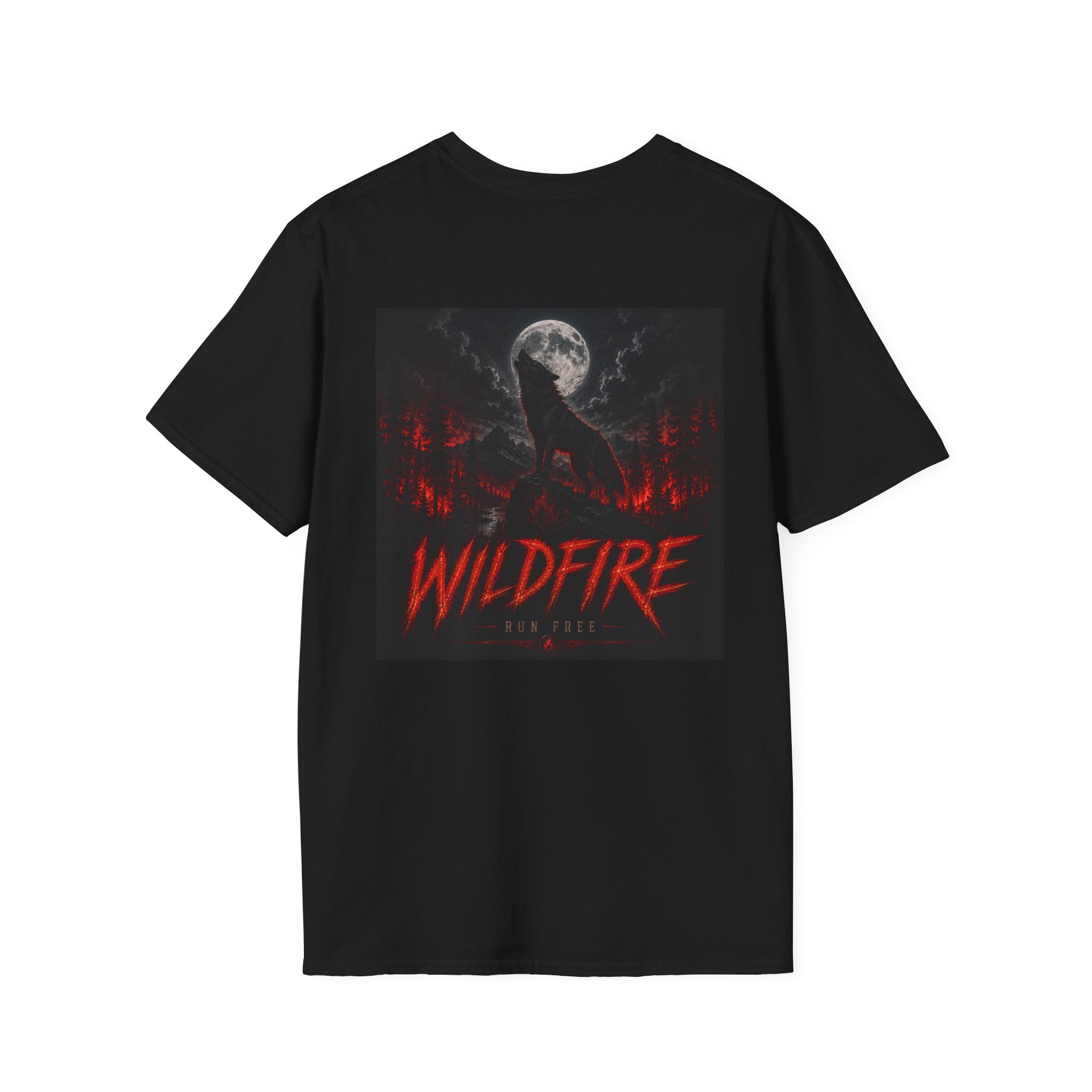 Wildfire Wolf T-Shirt - "Stay Fierce, Burn Bright" Graphic Tee