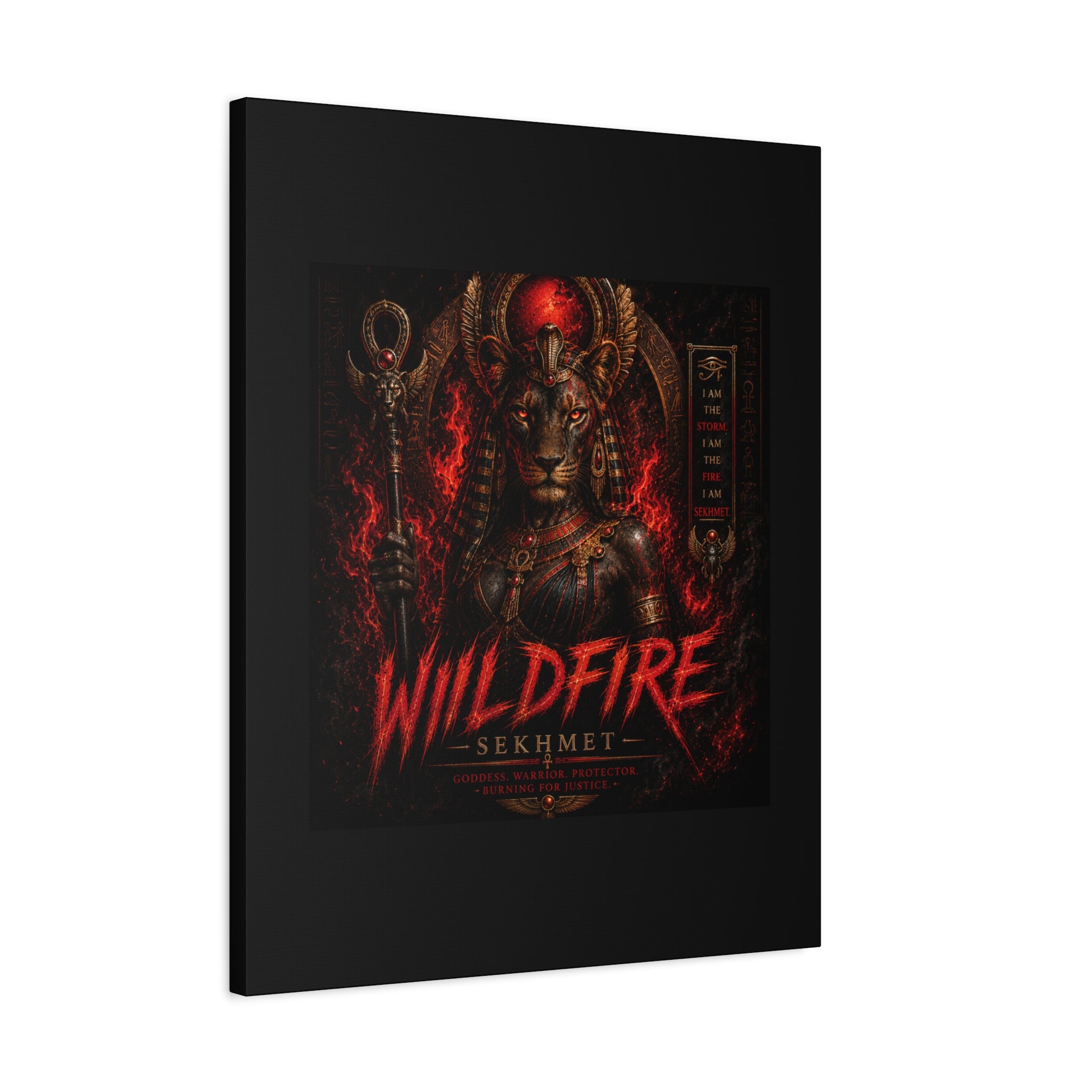 Wildfire Sekhmet Canvas — ‘WILDFIRE Matte Stretched Wall Art