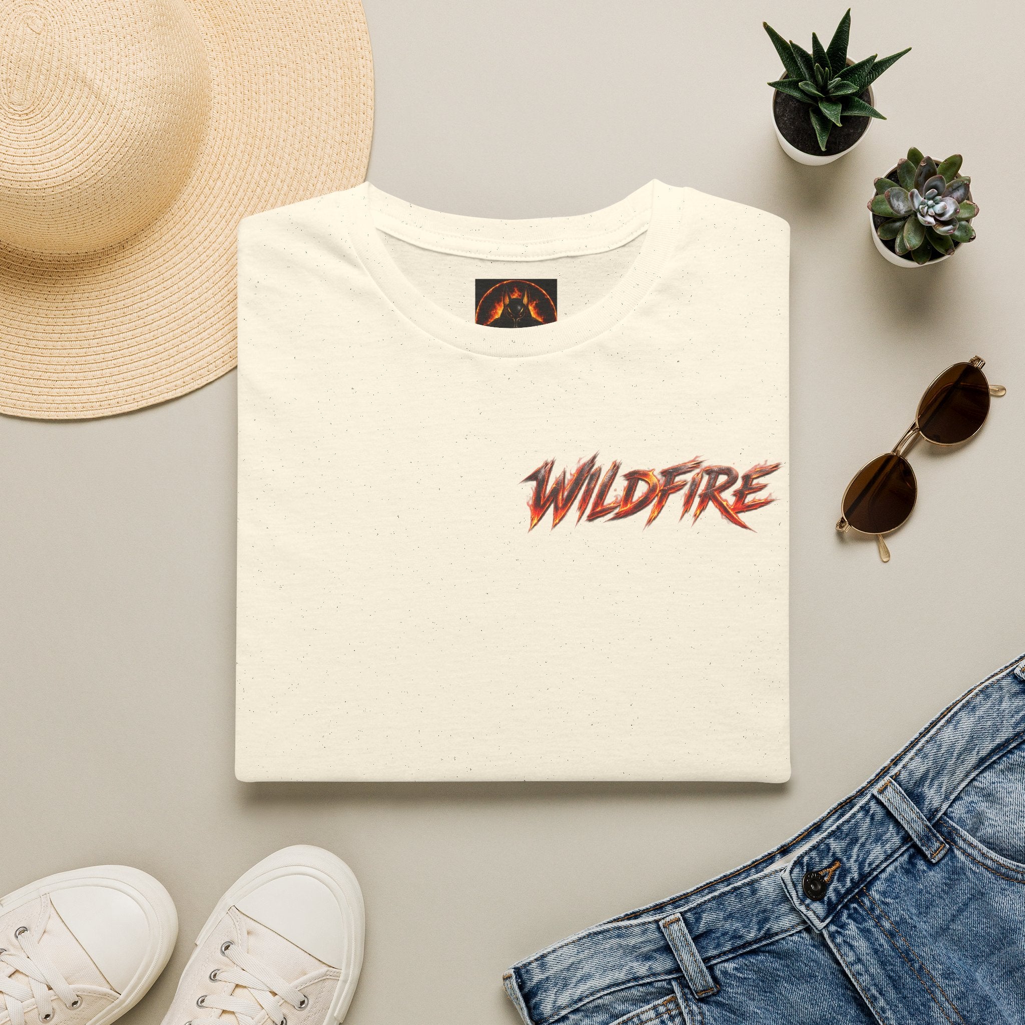 Wildfire Flame Graphic T-Shirt — Retro Flame Logo Tee