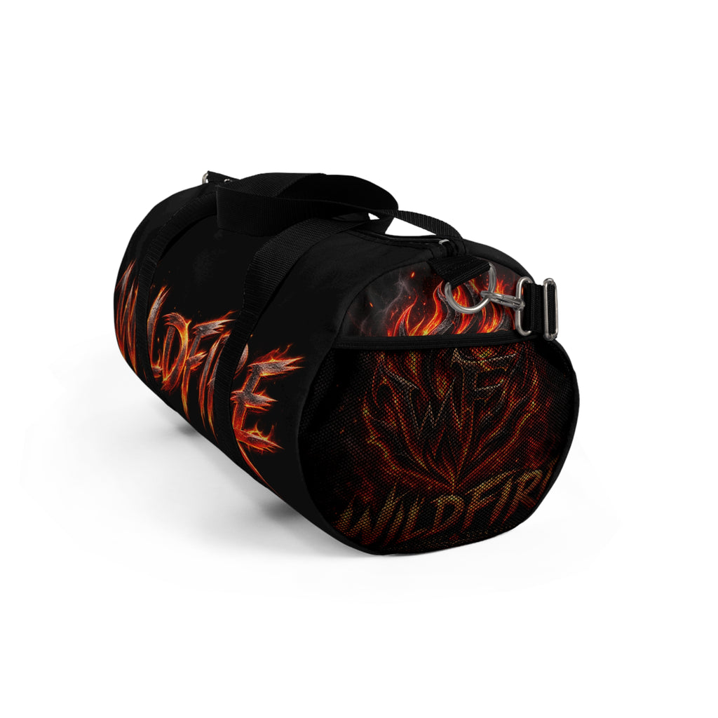 Wildfire Flame Graphic Duffel Bag — Bold Gym & Travel Sport Bag