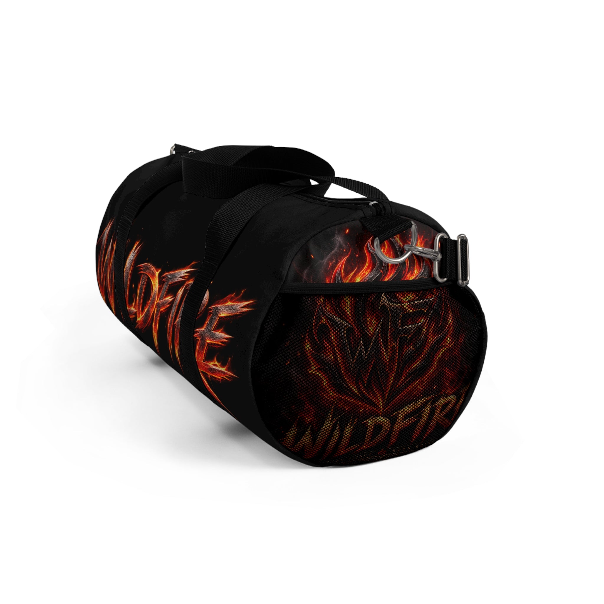 Wildfire Flame Graphic Duffel Bag — Bold Gym & Travel Sport Bag