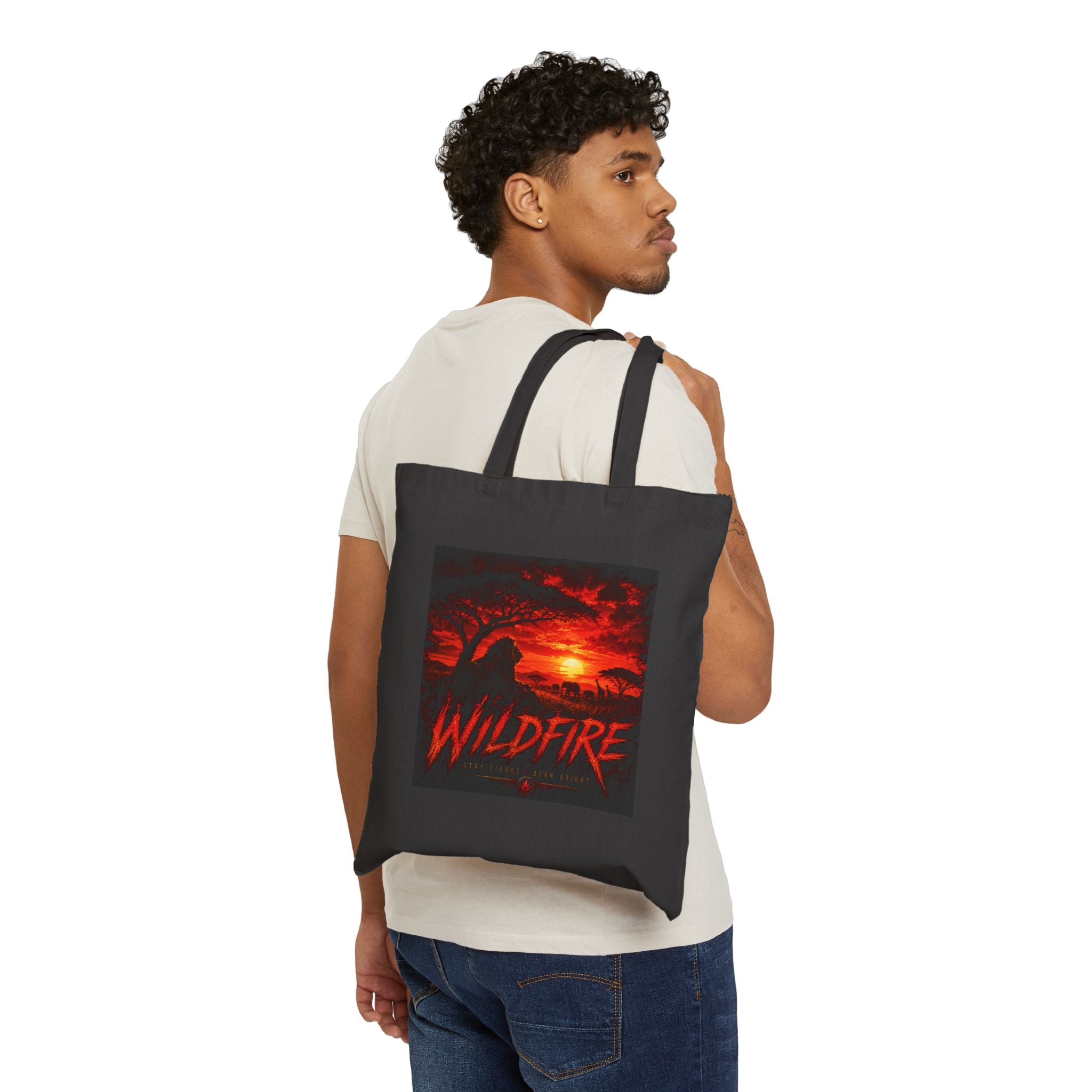Wildfire Tote Bag — African Sunset Print