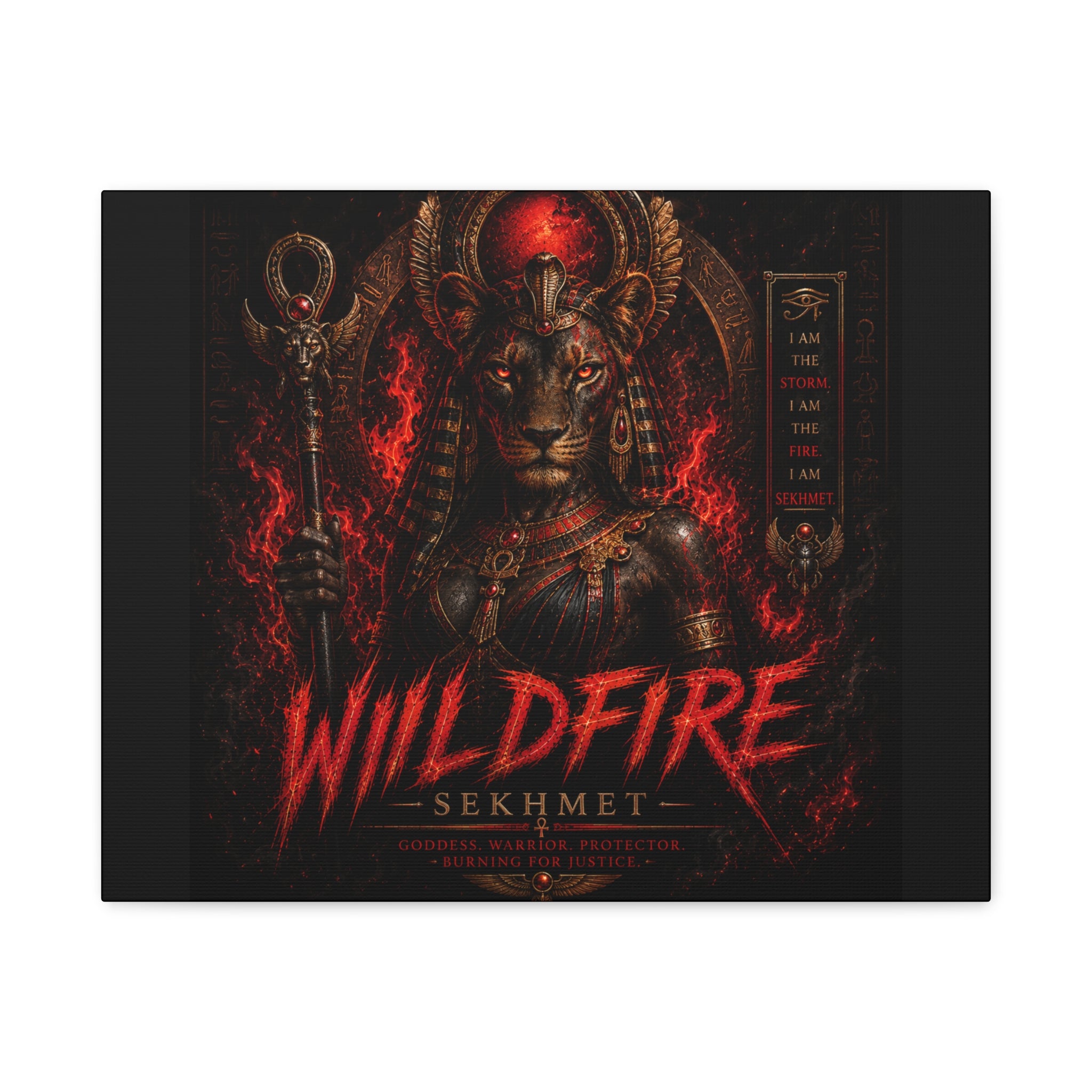 Wildfire Sekhmet Canvas — ‘WILDFIRE Matte Stretched Wall Art