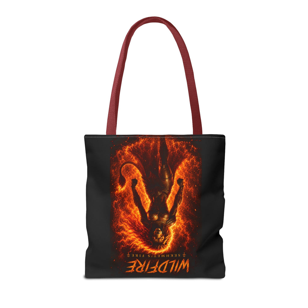 Wildfire Sekhmet Tote Bag — Fiery Egyptian AOP Tote
