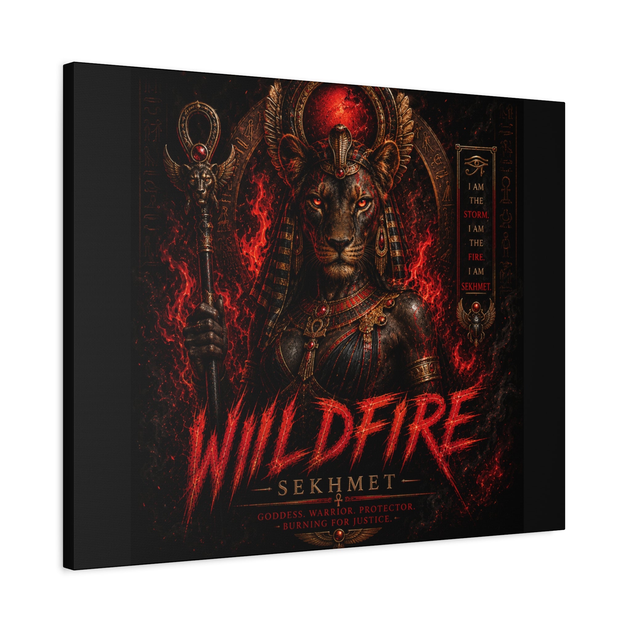 Wildfire Sekhmet Canvas — ‘WILDFIRE Matte Stretched Wall Art