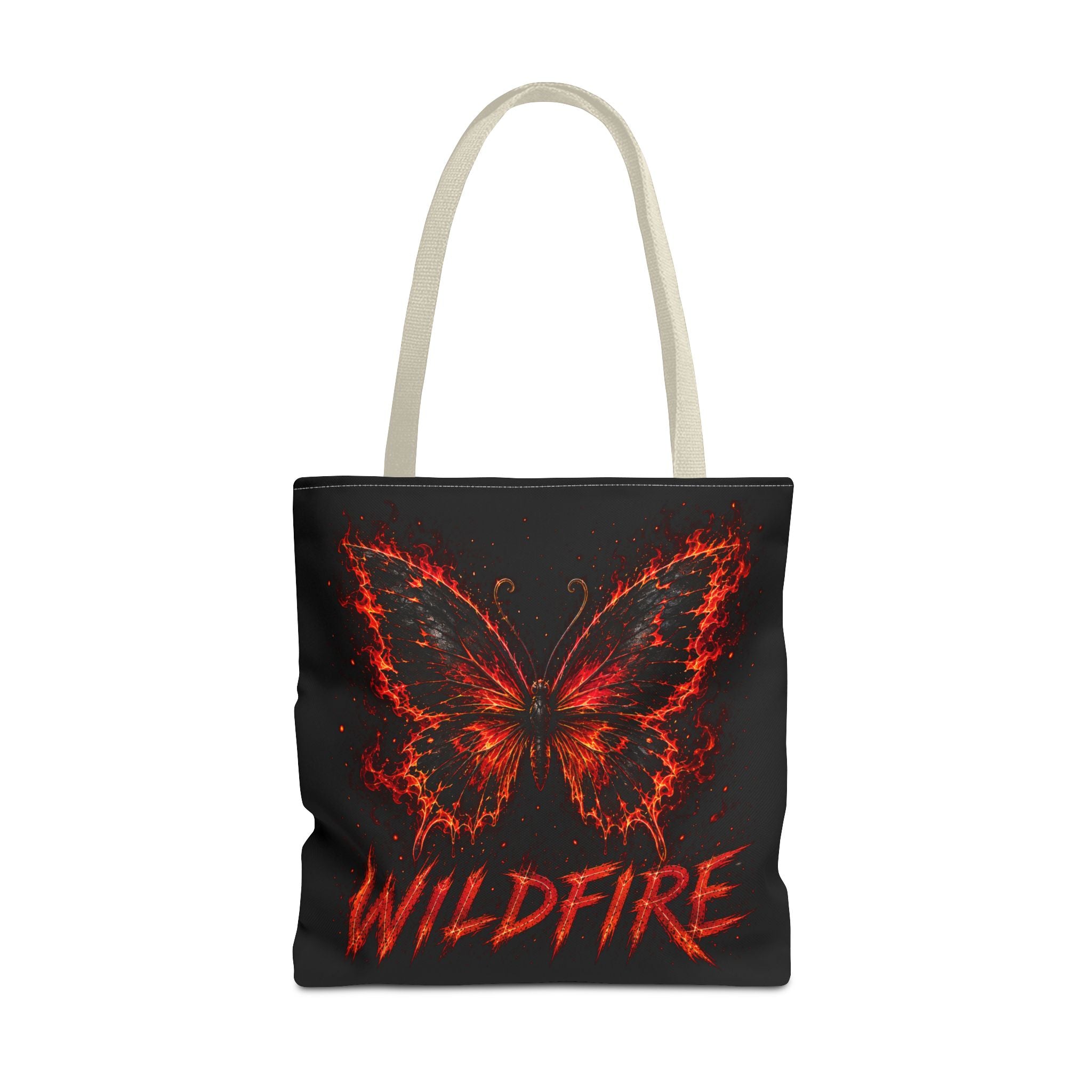 Wildfire Anubis Tote Bag — "Stay Fierce, Burn Bright" All-Over Print Tote