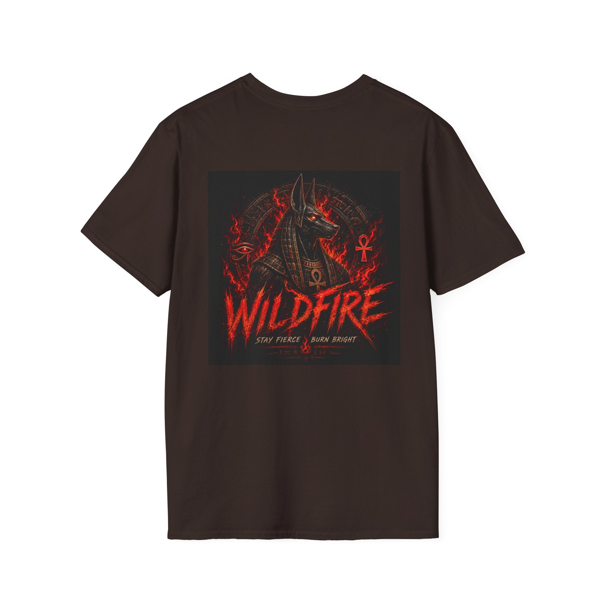 Wildfire Anubis T-Shirt — Bold Fire Graphic Tee
