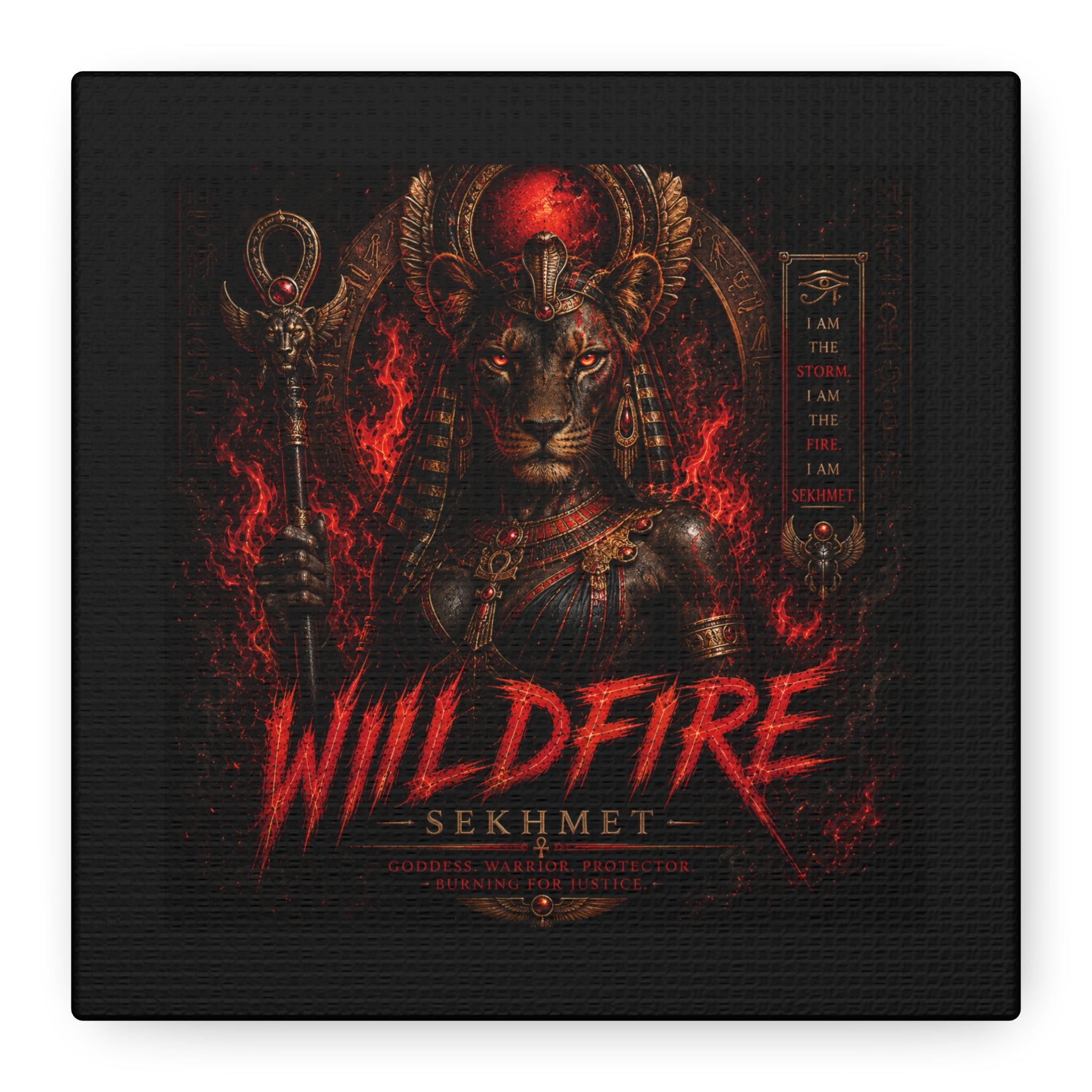 Wildfire Sekhmet Canvas — ‘WILDFIRE Matte Stretched Wall Art