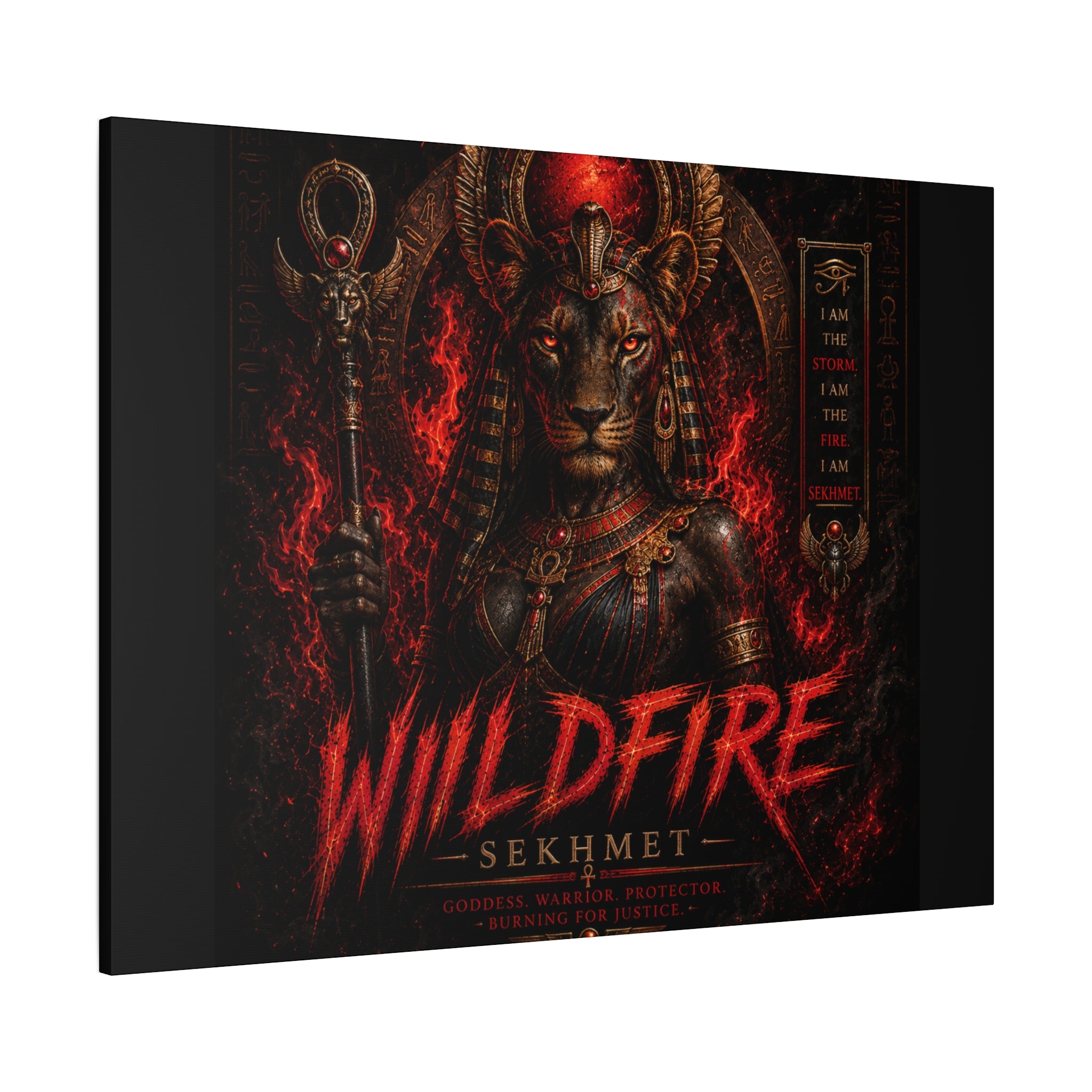 Wildfire Sekhmet Canvas — ‘WILDFIRE Matte Stretched Wall Art