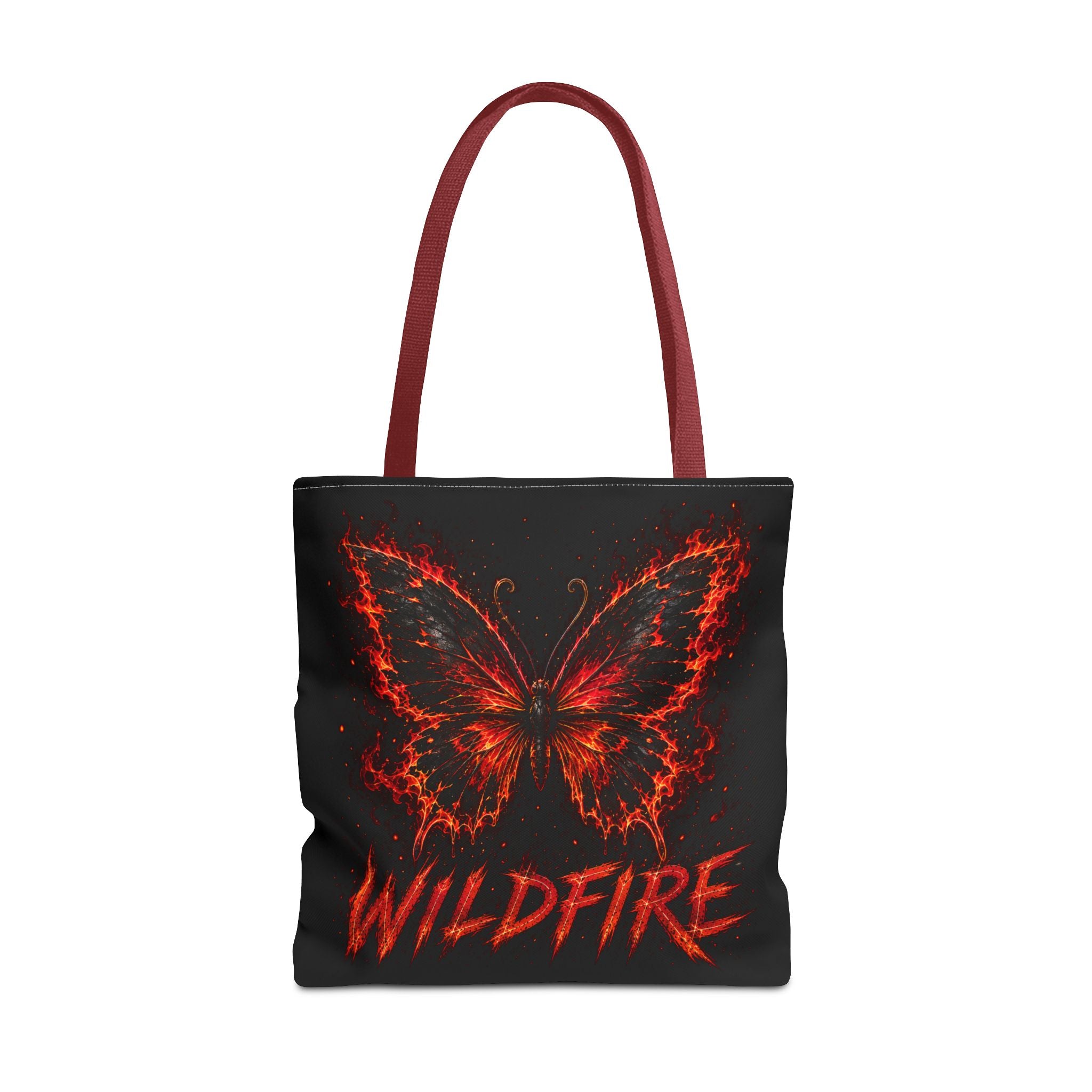 Wildfire Anubis Tote Bag — "Stay Fierce, Burn Bright" All-Over Print Tote