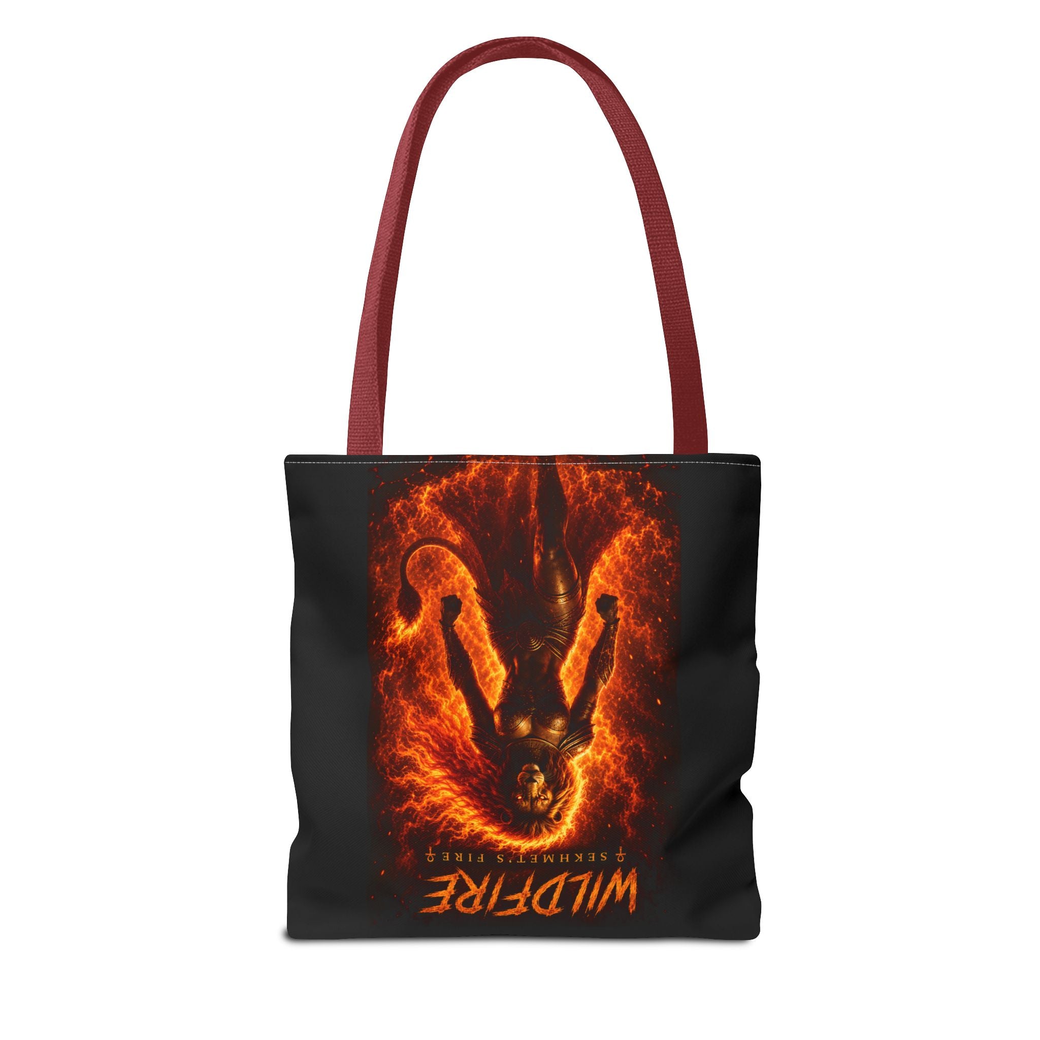 Wildfire Sekhmet Tote Bag — Fiery Egyptian AOP Tote