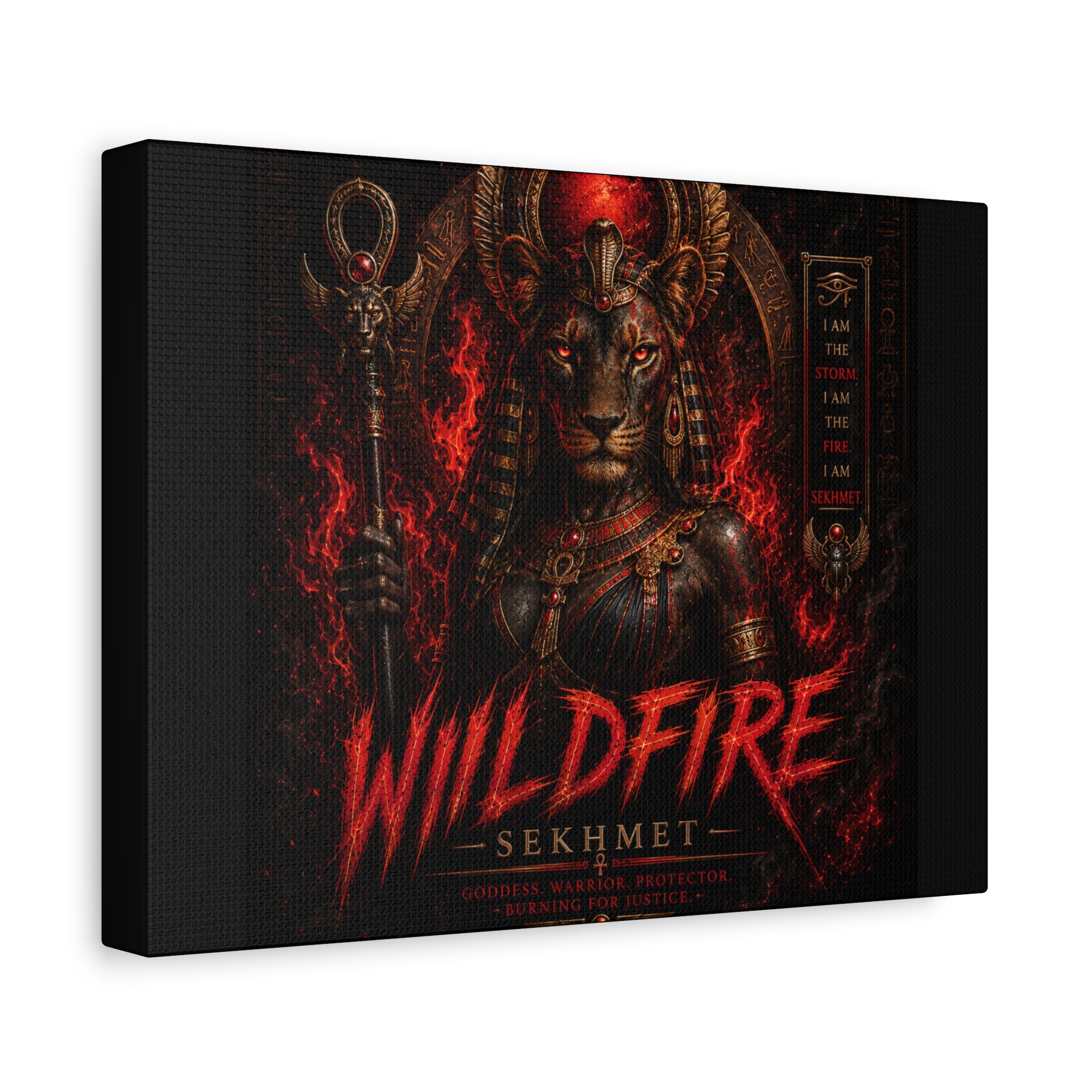 Wildfire Sekhmet Canvas — ‘WILDFIRE Matte Stretched Wall Art
