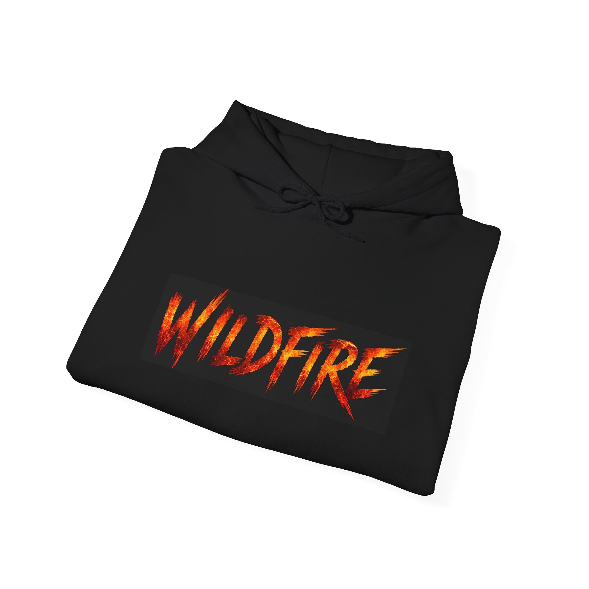 Wildfire Wings Hoodie — 'Wildfire' Flame Lettering & Back Art