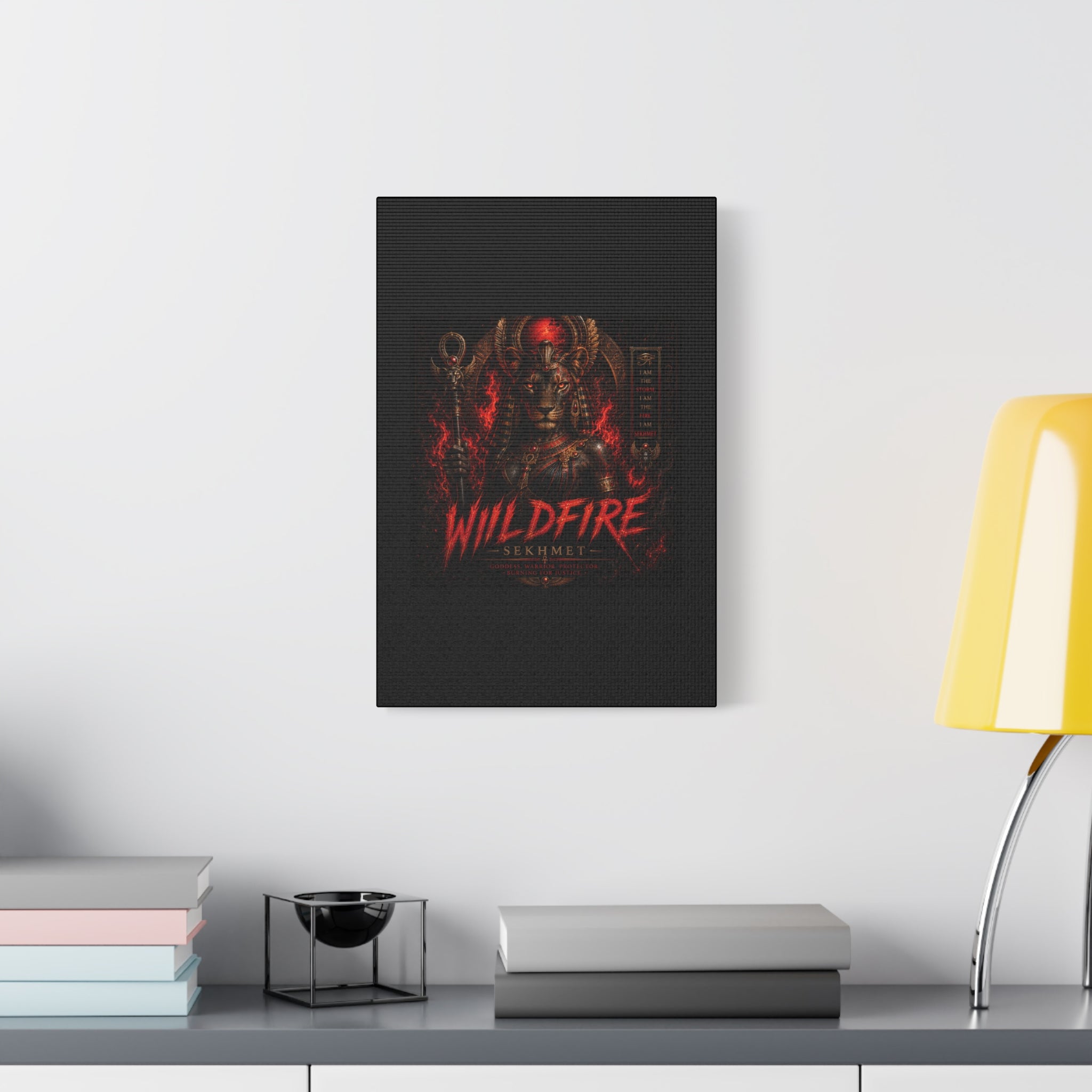 Wildfire Sekhmet Canvas — ‘WILDFIRE Matte Stretched Wall Art